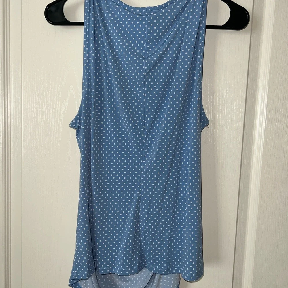 Vince Camuto Blue Polka Dot Tank Top - Picture 3 of 4